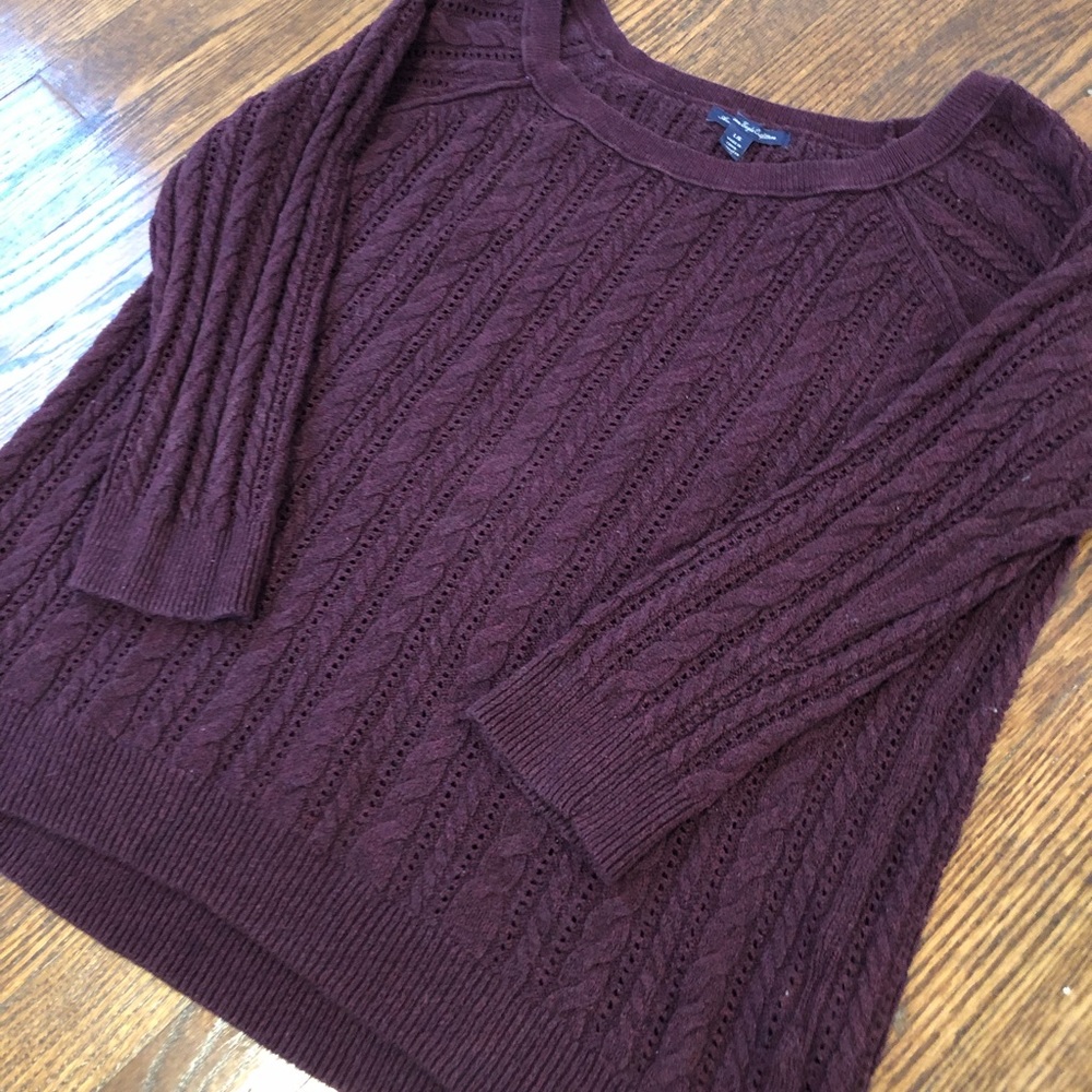 Cable knit sweater